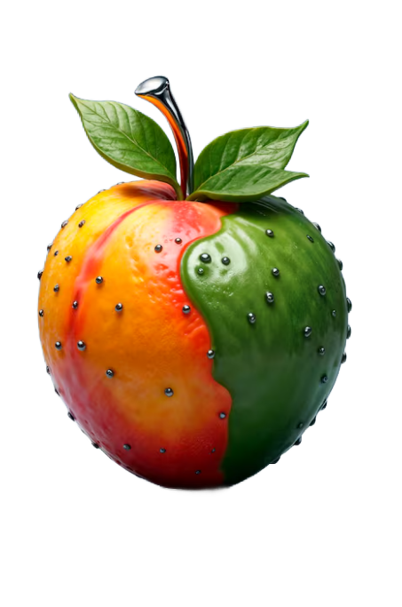 Manzana sin fondo procesada con Studio AI